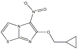 6-(cyclopropylmethoxy)-5-nitroimidazo[2,1-b][1,3]thiazole Struktur