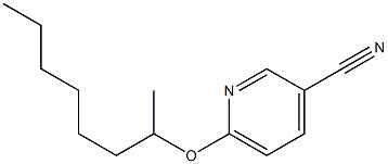 6-(octan-2-yloxy)pyridine-3-carbonitrile Struktur