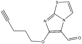 6-(pent-4-ynyloxy)imidazo[2,1-b][1,3]thiazole-5-carbaldehyde Struktur