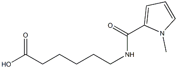 6-[(1-methyl-1H-pyrrol-2-yl)formamido]hexanoic acid Struktur