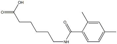 6-[(2,4-dimethylbenzoyl)amino]hexanoic acid Struktur