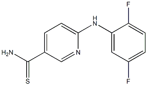 6-[(2,5-difluorophenyl)amino]pyridine-3-carbothioamide Struktur