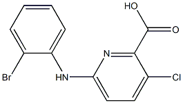 6-[(2-bromophenyl)amino]-3-chloropyridine-2-carboxylic acid Struktur