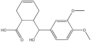 6-[(3,4-dimethoxyphenyl)(hydroxy)methyl]cyclohex-3-ene-1-carboxylic acid Struktur