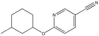 6-[(3-methylcyclohexyl)oxy]pyridine-3-carbonitrile Struktur