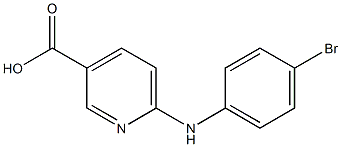 6-[(4-bromophenyl)amino]pyridine-3-carboxylic acid Struktur