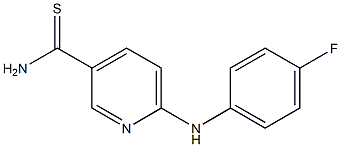 6-[(4-fluorophenyl)amino]pyridine-3-carbothioamide Struktur