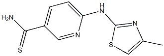 6-[(4-methyl-1,3-thiazol-2-yl)amino]pyridine-3-carbothioamide Struktur