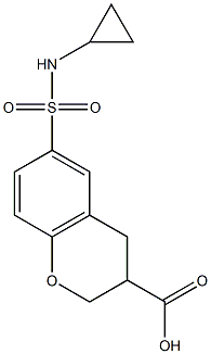 6-[(cyclopropylamino)sulfonyl]chromane-3-carboxylic acid Struktur