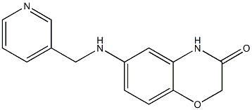 6-[(pyridin-3-ylmethyl)amino]-3,4-dihydro-2H-1,4-benzoxazin-3-one Struktur