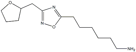 6-[3-(oxolan-2-ylmethyl)-1,2,4-oxadiazol-5-yl]hexan-1-amine Struktur