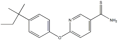 6-[4-(2-methylbutan-2-yl)phenoxy]pyridine-3-carbothioamide Struktur