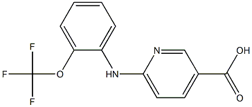 6-{[2-(trifluoromethoxy)phenyl]amino}pyridine-3-carboxylic acid Struktur