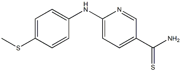 6-{[4-(methylsulfanyl)phenyl]amino}pyridine-3-carbothioamide Struktur