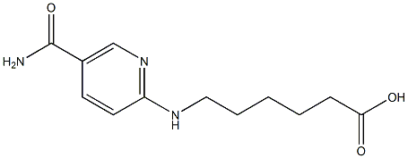 6-{[5-(aminocarbonyl)pyridin-2-yl]amino}hexanoic acid Struktur