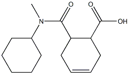 6-{[cyclohexyl(methyl)amino]carbonyl}cyclohex-3-ene-1-carboxylic acid Struktur