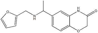 6-{1-[(furan-2-ylmethyl)amino]ethyl}-3,4-dihydro-2H-1,4-benzoxazin-3-one Struktur