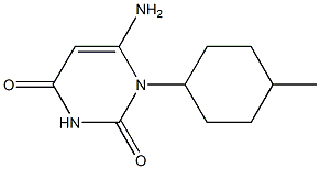 6-amino-1-(4-methylcyclohexyl)-1,2,3,4-tetrahydropyrimidine-2,4-dione Struktur