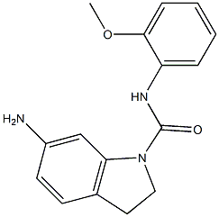 6-amino-N-(2-methoxyphenyl)-2,3-dihydro-1H-indole-1-carboxamide Struktur