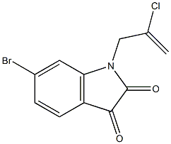 6-bromo-1-(2-chloroprop-2-en-1-yl)-2,3-dihydro-1H-indole-2,3-dione Struktur