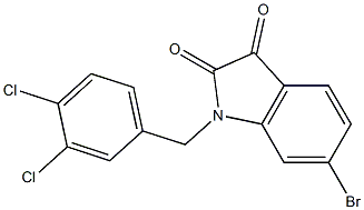 6-bromo-1-[(3,4-dichlorophenyl)methyl]-2,3-dihydro-1H-indole-2,3-dione Struktur