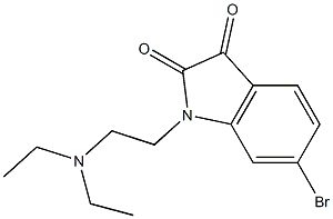 6-bromo-1-[2-(diethylamino)ethyl]-2,3-dihydro-1H-indole-2,3-dione Struktur