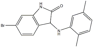 6-bromo-3-[(2,5-dimethylphenyl)amino]-2,3-dihydro-1H-indol-2-one Struktur