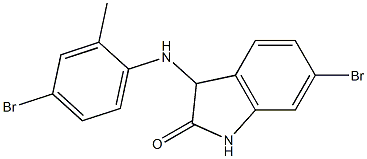 6-bromo-3-[(4-bromo-2-methylphenyl)amino]-2,3-dihydro-1H-indol-2-one Struktur