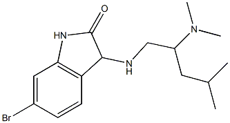 6-bromo-3-{[2-(dimethylamino)-4-methylpentyl]amino}-2,3-dihydro-1H-indol-2-one Struktur