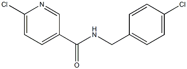 6-chloro-N-[(4-chlorophenyl)methyl]pyridine-3-carboxamide Struktur