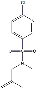 6-chloro-N-ethyl-N-(2-methylprop-2-enyl)pyridine-3-sulfonamide Struktur