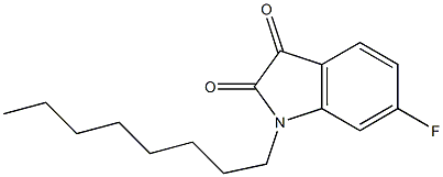 6-fluoro-1-octyl-2,3-dihydro-1H-indole-2,3-dione Struktur