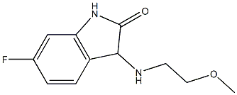 6-fluoro-3-[(2-methoxyethyl)amino]-2,3-dihydro-1H-indol-2-one Struktur