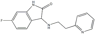 6-fluoro-3-{[2-(pyridin-2-yl)ethyl]amino}-2,3-dihydro-1H-indol-2-one Struktur