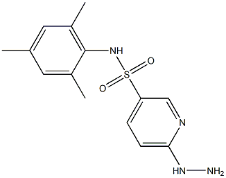 6-hydrazinyl-N-(2,4,6-trimethylphenyl)pyridine-3-sulfonamide Struktur