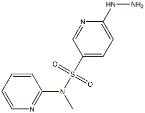 6-hydrazinyl-N-methyl-N-(pyridin-2-yl)pyridine-3-sulfonamide Struktur