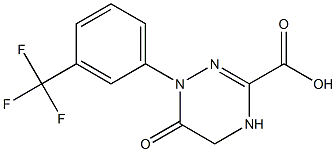 6-oxo-1-[3-(trifluoromethyl)phenyl]-1,4,5,6-tetrahydro-1,2,4-triazine-3-carboxylic acid Struktur