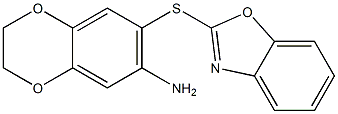 7-(1,3-benzoxazol-2-ylsulfanyl)-2,3-dihydro-1,4-benzodioxin-6-amine Struktur