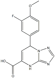 7-(3-fluoro-4-methoxyphenyl)-4,7-dihydro[1,2,4]triazolo[1,5-a]pyrimidine-5-carboxylic acid Struktur