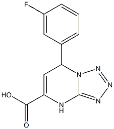 7-(3-fluorophenyl)-4,7-dihydrotetrazolo[1,5-a]pyrimidine-5-carboxylic acid Struktur