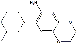 7-(3-methylpiperidin-1-yl)-2,3-dihydro-1,4-benzodioxin-6-amine Struktur