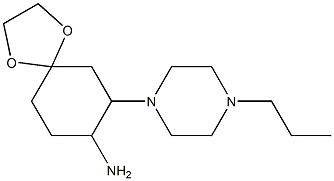 7-(4-propylpiperazin-1-yl)-1,4-dioxaspiro[4.5]dec-8-ylamine Struktur