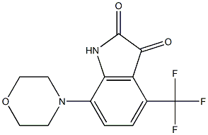 7-(morpholin-4-yl)-4-(trifluoromethyl)-2,3-dihydro-1H-indole-2,3-dione Struktur