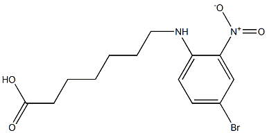 7-[(4-bromo-2-nitrophenyl)amino]heptanoic acid Struktur