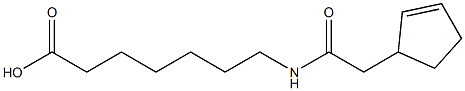 7-[(cyclopent-2-en-1-ylacetyl)amino]heptanoic acid Struktur