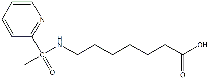 7-[1-(pyridin-2-yl)acetamido]heptanoic acid Struktur