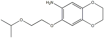 7-[2-(propan-2-yloxy)ethoxy]-2,3-dihydro-1,4-benzodioxin-6-amine Struktur