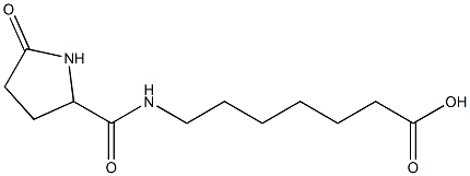 7-{[(5-oxopyrrolidin-2-yl)carbonyl]amino}heptanoic acid Struktur