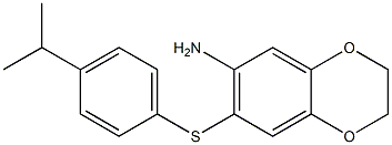 7-{[4-(propan-2-yl)phenyl]sulfanyl}-2,3-dihydro-1,4-benzodioxin-6-amine Struktur