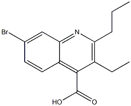 7-bromo-3-ethyl-2-propylquinoline-4-carboxylic acid Struktur